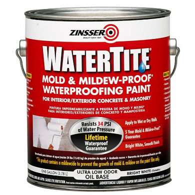 Краска Zinsser Watertite Mold & Mildew-Proof Waterproofing Paint фасадная