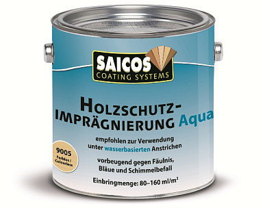 Пропитка Saicos Holzschutz-Impragnierung Aqua (9005) для дерева от гниения