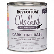 Декоративная краска Rust-Oleum Chalked Ultra Matte Paint с эффектом винтаж (База под колеровку в темные тона,0,887 л.)