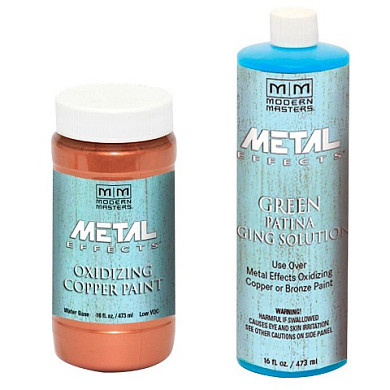 Декоративная краска Modern Masters Metal Effects Copper Paint эффект зеленой патины