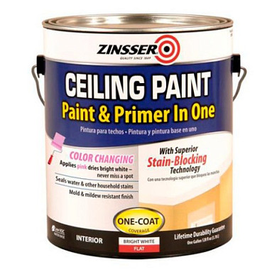 Краска Zinsser Ceiling Paint-Paint and Primer in One для потолка