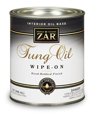 Тунговое масло Zar Tung Oil Wipe-On Finish для дерева